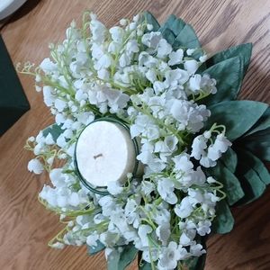 Unique "Lily of Valley" flower candle holder